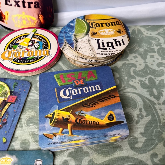 Corona Other Vintage 5 Corona Corona Light Beer Coasters Double